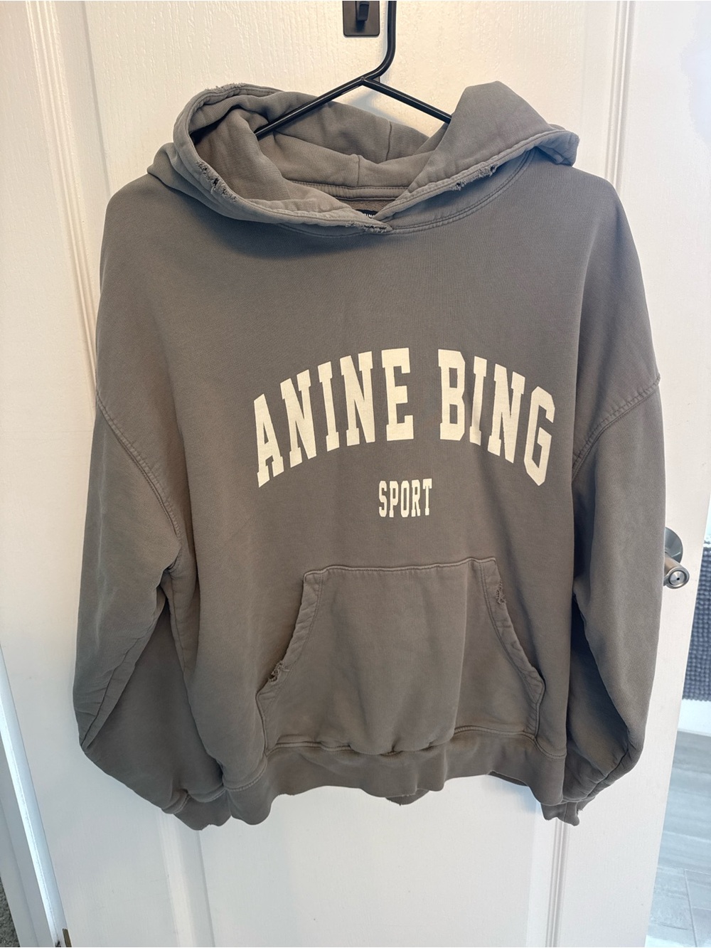 Anine Bing dusty olive hoodie